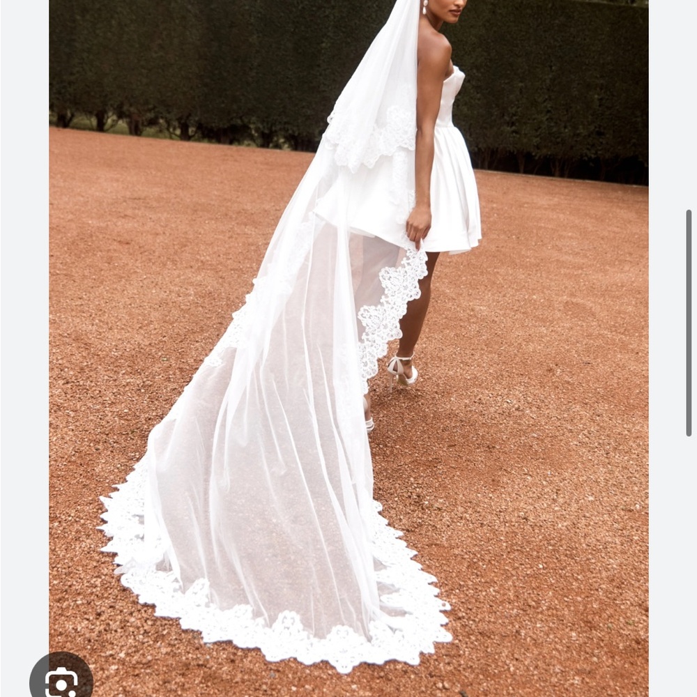 Meshki Paulette Lace Trim Veil